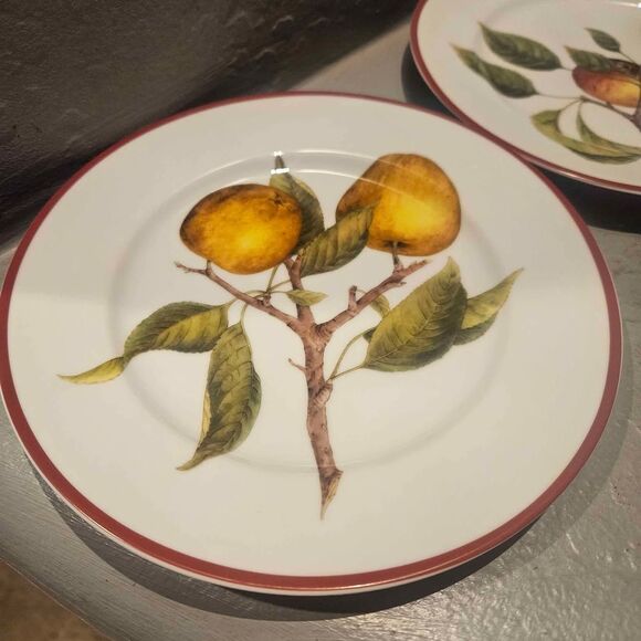 Williams Sonoma Apple Orchard Fruit Salad Dessert Plates Set of 2 8.25" - Picture 3 of 7